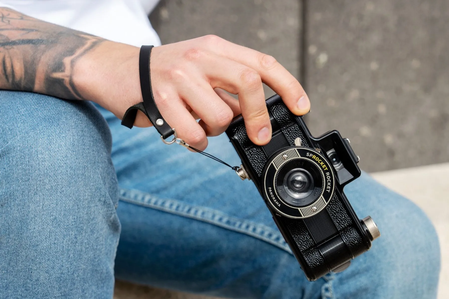Clearance Black Leather Wrist Strap Accessories|Accessories